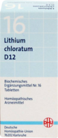 BIOCHEMIE DHU 16 Lithium chloratum D 12 Tabletten