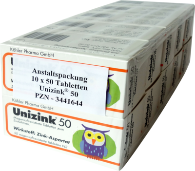 UNIZINK 50 magensaftresistente Tabletten