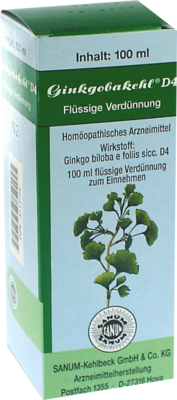 GINKGOBAKEHL D 4 Tropfen