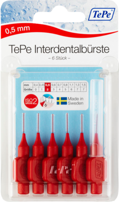 TEPE Interdentalbürste 0,5mm rot