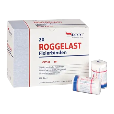 ROGGELAST Fixierbinden 6 cmx4 m o.Cellophan