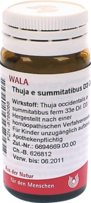 THUJA E SUMMITATIBUS D 3 Globuli