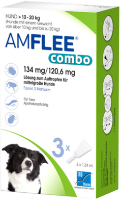 AMFLEE combo 134/120,6mg Lsg.z.Auf.f.Hunde 10-20kg